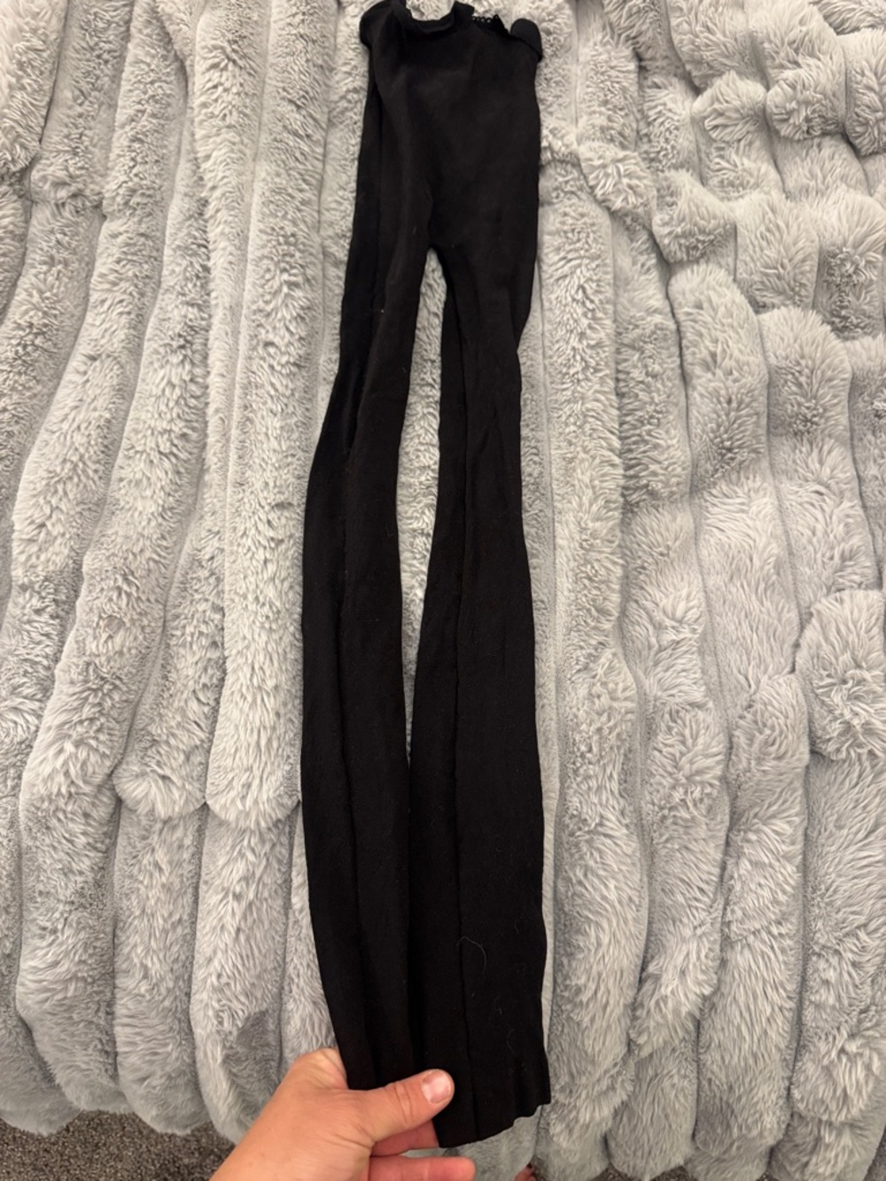Women’s Black Ribbed Tights